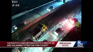 Crash shuts down I-83 in York County