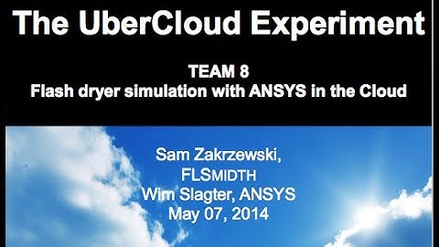 Flash dryer simulation with ANSYS in the Cloud