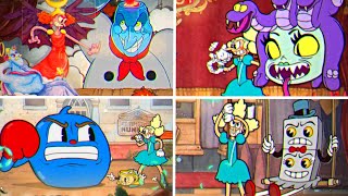 Cuphead + DLC - All Bosses With Sally