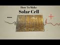 How to Make SOLAR CELL at Home _ How to Make Solar Cell With Gold Wire Free ENERGY Solar Cell