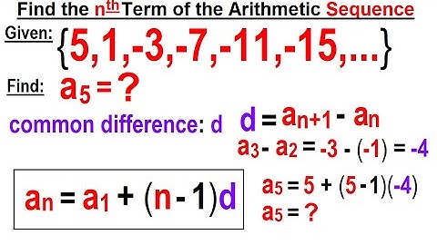 Algebra Ch 48: Sequences and Series (21 of 34) Find the nth Term of the Arithmetic Sequence