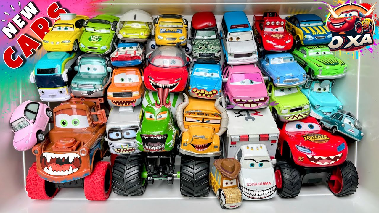 Disney Pixar Cars Unboxing Review | Lightning McQueen, Tow Mater, Chick Hicks, Sally Carrera, Cruz