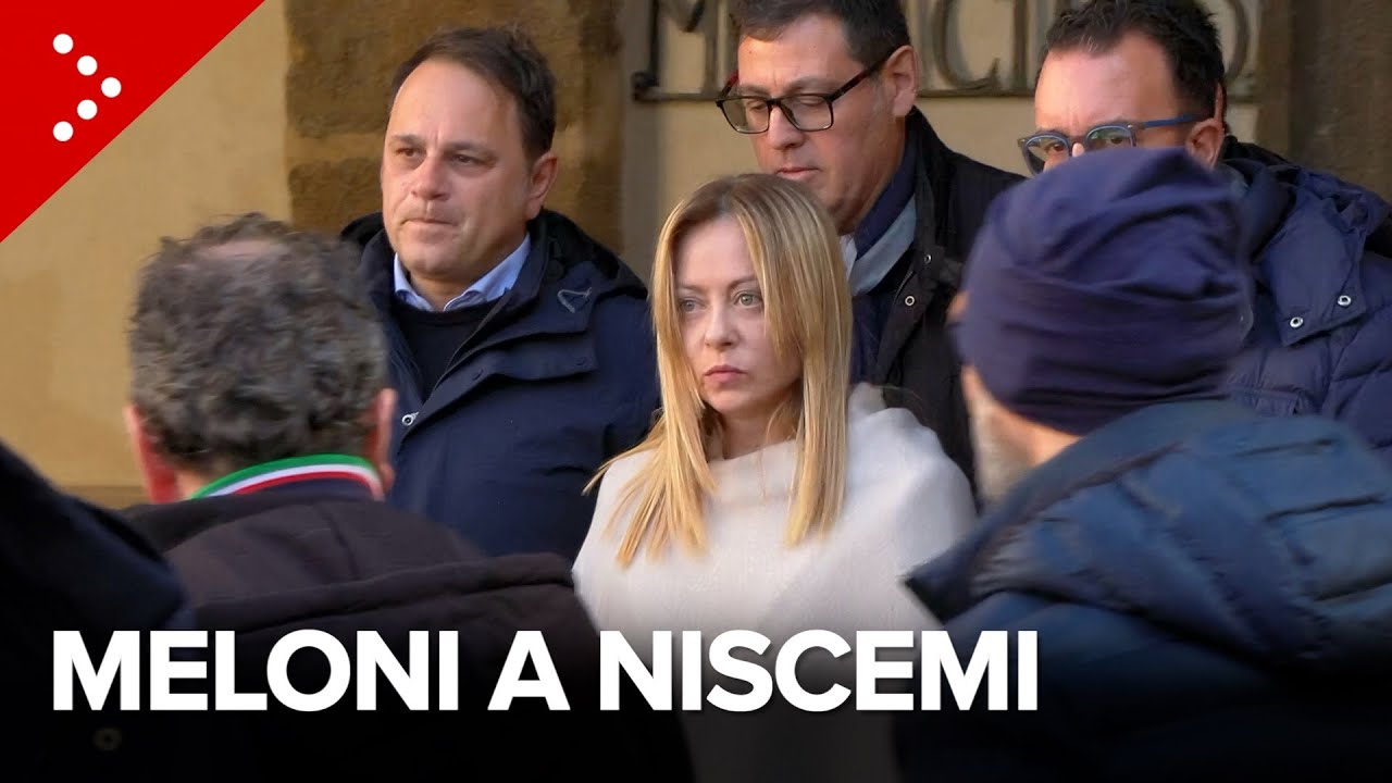 Niscemi, visita a sorpresa di Giorgia Meloni per un sopralluogo sulla maxi frana