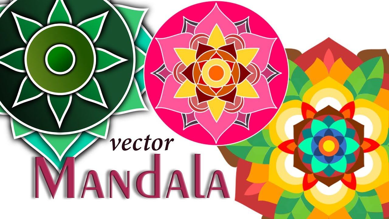 Download Creating colorful vector Mandala | Using Inkscape - YouTube