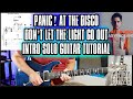 Panic At The Disco - Don&#39;t Let The Light Go Out Intro Guitar Solo Tutorial Lesson