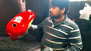 Amazing Manufacturing process of Motorcycle Fuel Tank in Factory-motorcycle fuel tank making