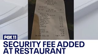 LA restaurant adds new 'security fee'