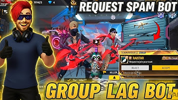 New GROUP LAG BOT And REQUEST SPAM BOT In Free Fire 🔥 free fire new bot link 🤯