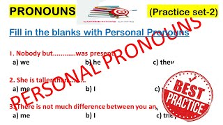 Personal Pronouns| Practice Sheet-2 | Fill In The Blanks With Correct Pronoun| Pronoun | Worksheet