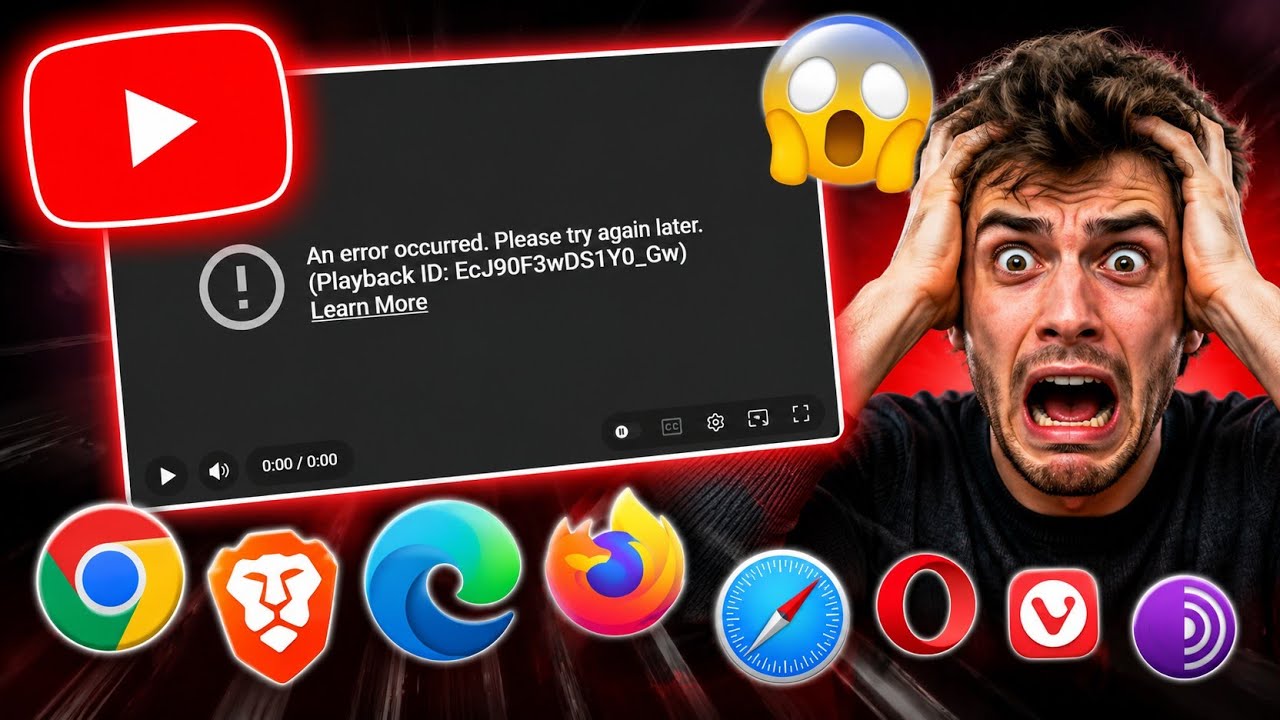 How to fix an error occurred please try again later playback id youtube ...