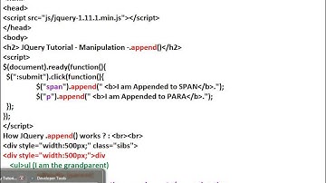 APPEND METHOD IN JQUERY DEMO