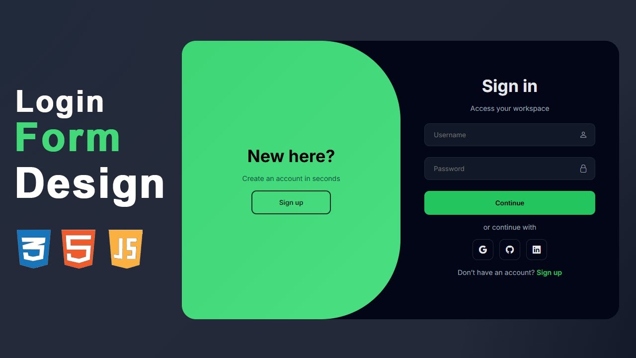 Login and Register Form with Animation | HTML CSS JAVASCRIPT - YouTube