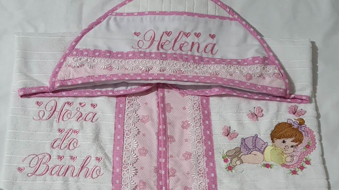 Como montar toalha capuz arredondado passo a passo