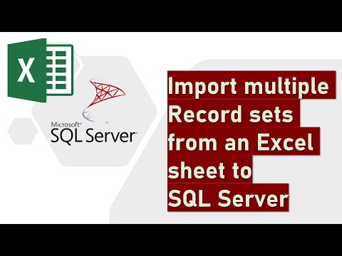 Import multiple Record sets from an Excel sheet to SQL Server