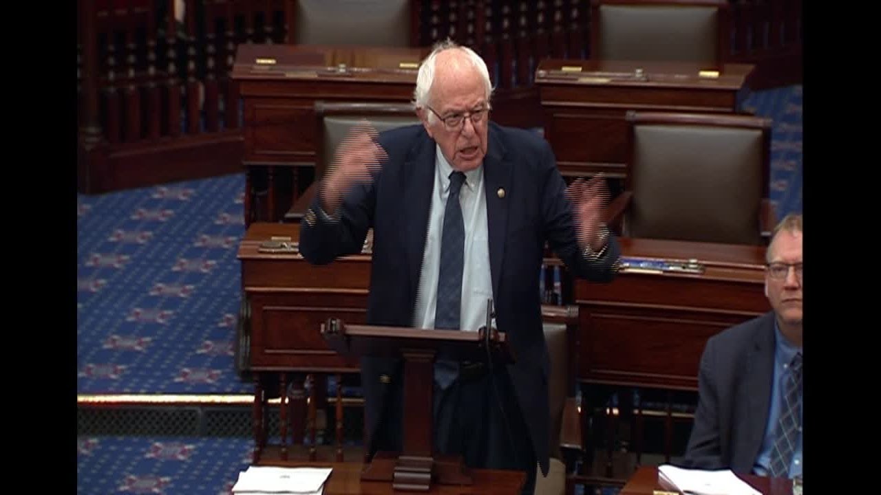 RAW: Sen. Bernie Sanders blasts Democrats voting to reopen government ...