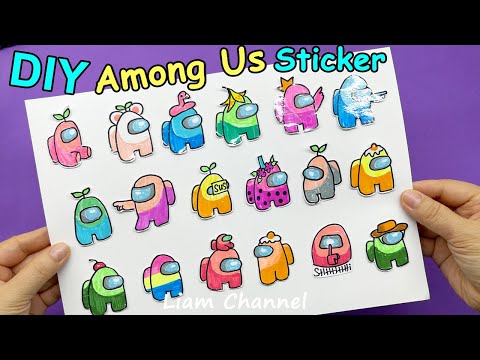 DIY Among Us Sticker | How to make Among Us Sticker| Liam Channel ...