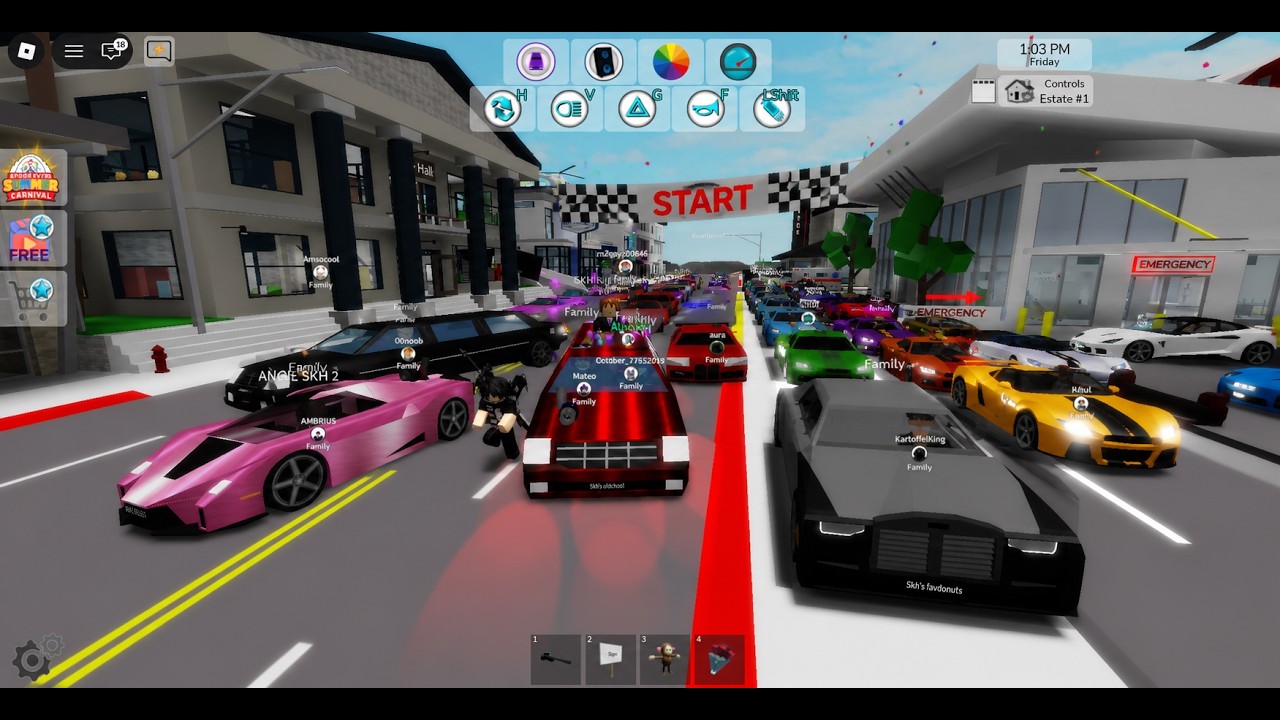 Brookhaven Roblox – Biggest Car Race Ever All Friends Joined & Epic King House Party | Gaming Stream