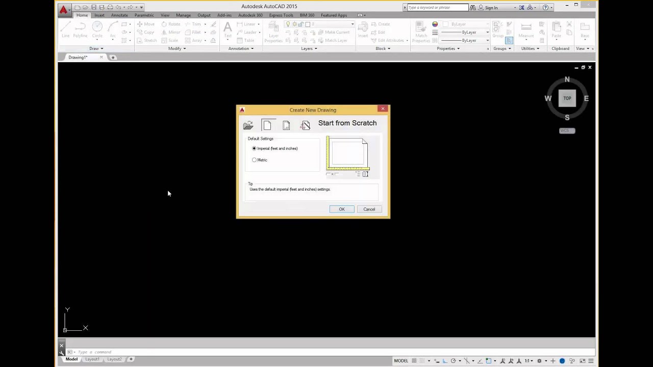 AutoCAD--Quick Start Up (Ribbon Interface) - YouTube