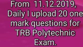 TRB POLYTECHNIC FOR MATHS