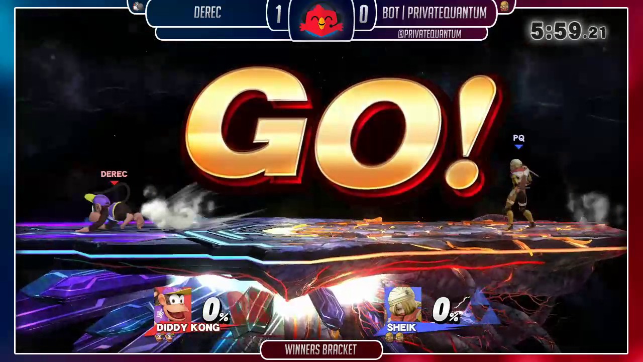 RCJL #5 - Smash 4 Winners Bracket - Derek vs. BOT | PrivateQuantum