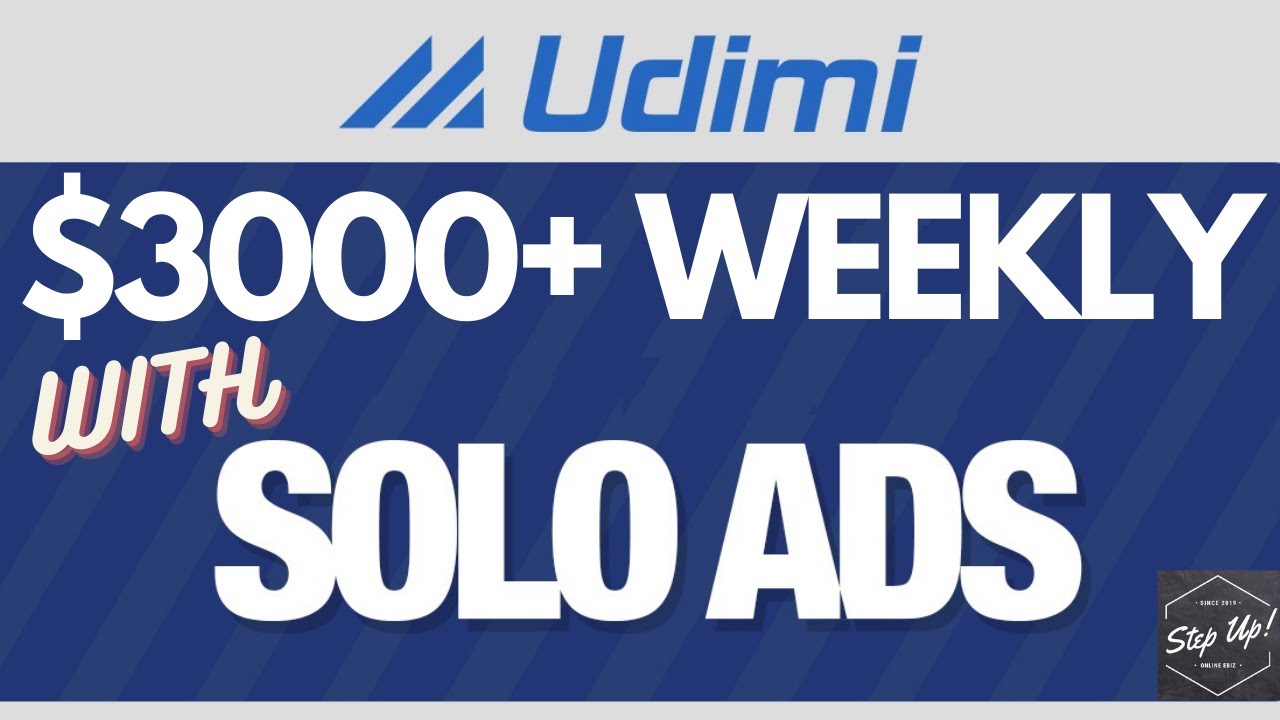 How To Make $3000+ Real Money Weekly Using Udimi Solo Ads | Make Money Online | Online Jobs
