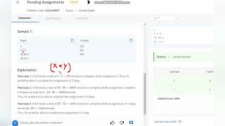 Pending Assignments | ASSIGNMNT | Codechef STARTERS 107 | Full Solution