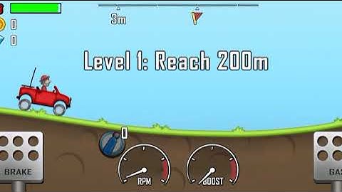 Hill Climb Racing - Gameplay Walkthrough part 1 - Jeep (iOs, Android)