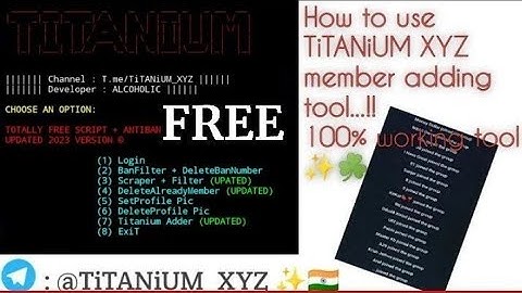 Titanium Telegram Member Adder Script Free