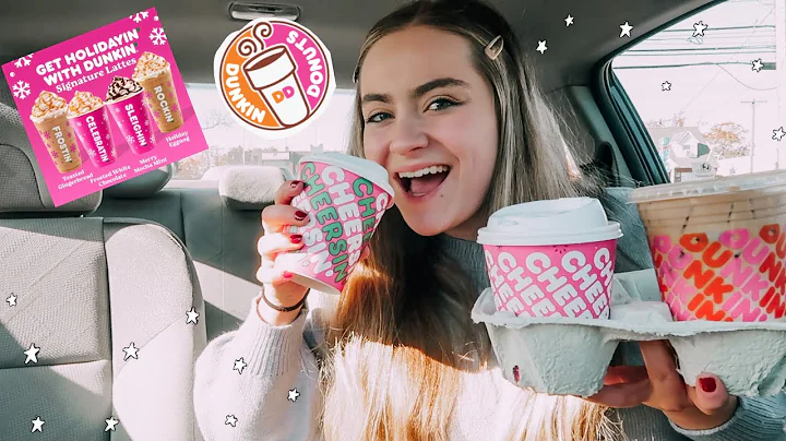 TRYING DUNKIN DONUTS NEW HOLIDAY DRINKS 2020 (peppermint and gingerbread mocha latte)