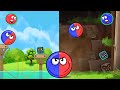 Red Ball 4 - Double Jump Blue &amp; Red Ball Gameplay in Hills Vs Forest