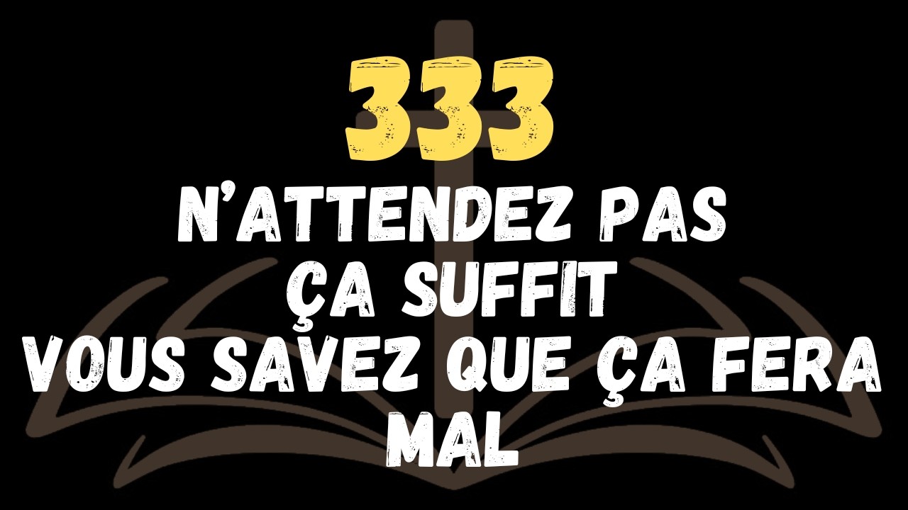 Ce vidéo est le signe qui manquait  arrêtez d'attendre quelqu'un qui vous met en DANGER!