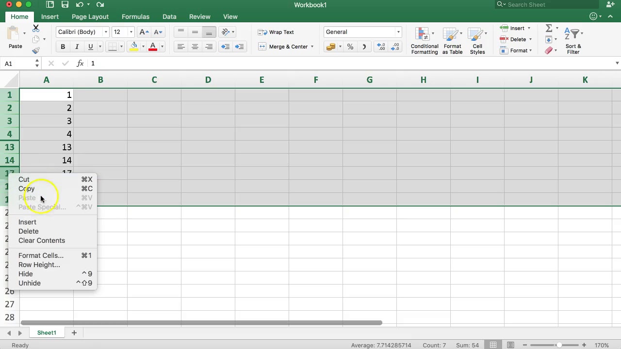 how to unhide all rows in excel 2018 kênh digital