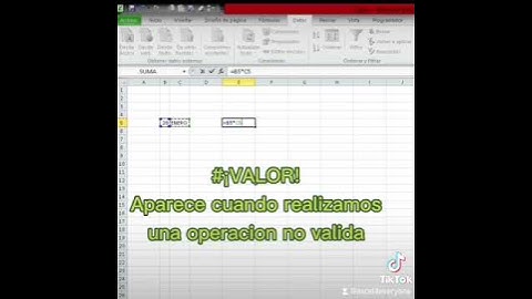 Errores en Excel #¡VALOR! Porque aparece ??