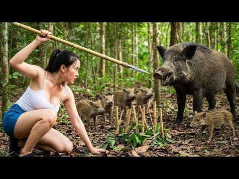 Wild Boar Charge! Girl CEO Risks Life in Jungle Survival Battle