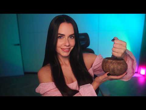 ASMR Coconut RAIN 🥥 SOUNDS 💋 RAIN SOUNDS 🌧️ FOR YOUR Relaxation