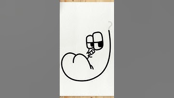 HOW TO DRAW ALPHABET LORE | Letter J | Step by Step Simple and Easy