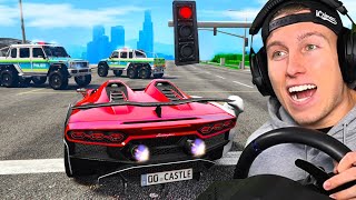 GTA 5 aber OHNE REGELN brechen! (mit Lenkrad)