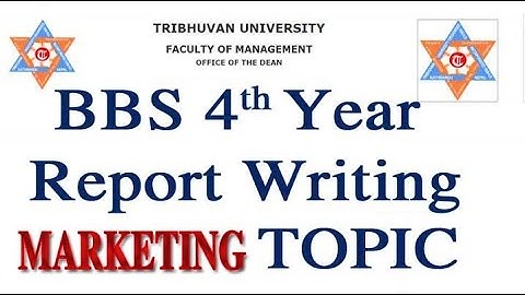 BBS 4th Year Report Writing Marketing Group Topic