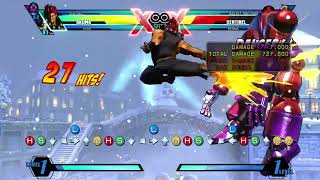 UMVC3: Akuma - Max Damage (One Meter & Two Assists)