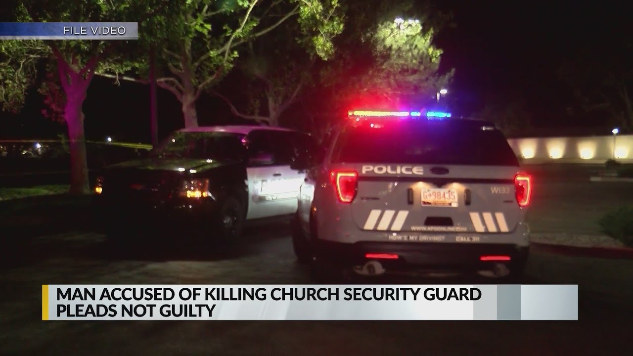 Man accused of killing church security guard pleads not guilty - YouTube
