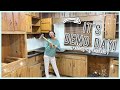 IT'S DEMO DAY! COMPLETELY GUTTING MY KITCHEN! | Kitchen Makeover Vlog #1 #FIXERUPPER +GIVEAWAY