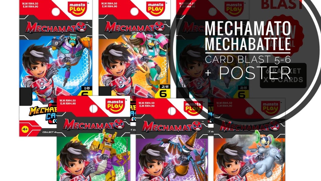 Mechamato Mechabattle Card Blast 5-6 + Poster