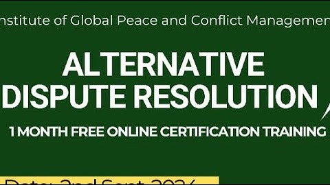 ALTERNATVE DISPUTE RESOLUTON (ADR)