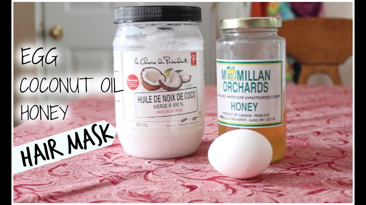 Natural Hair Egg Coconut Oil Honey Hair Mask For DRY DAMAGED