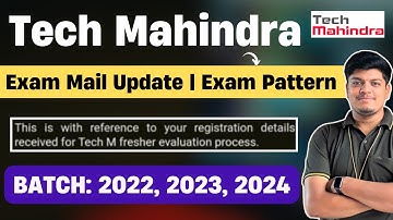 Tech Mahindra Exam Mail Update | Updated Exam Pattern | 2022, 2023, 2024 BATCH | How to Prepare ?