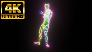 1 Hour 4k Neon Dancer || Background Party Video #2