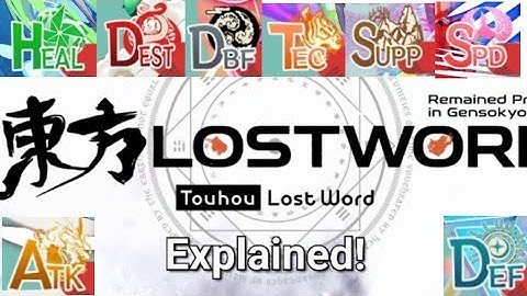 Touhou Lost Word Explained! - Types
