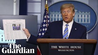 Trump reads out positive news stories at press briefing as US death toll reaches 40,000