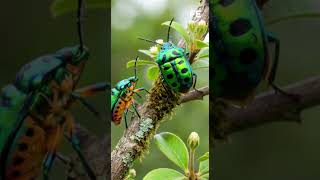 The Emerald Armor of Nature: Why Predators Avoid This Stunning Green Jewel Bug. #shorts