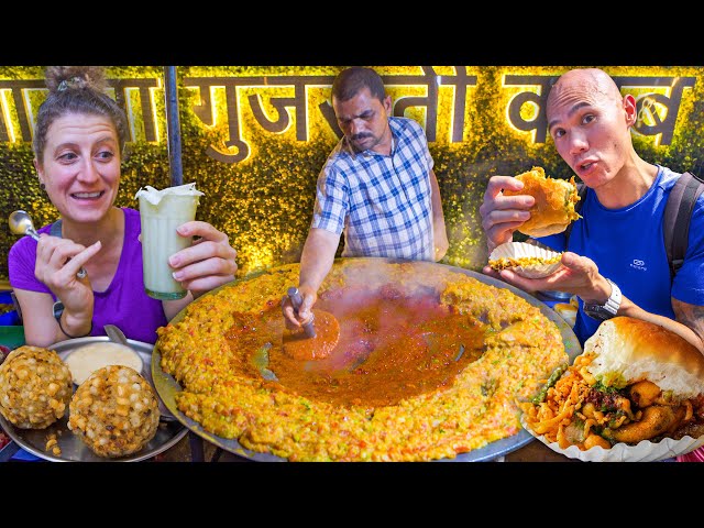 Travel vlog - EPIC Indian Street Food Tour of Mumbai, India! MUST TRY VADA PAV & PAV BHAJI + Indian Food in Mumbai